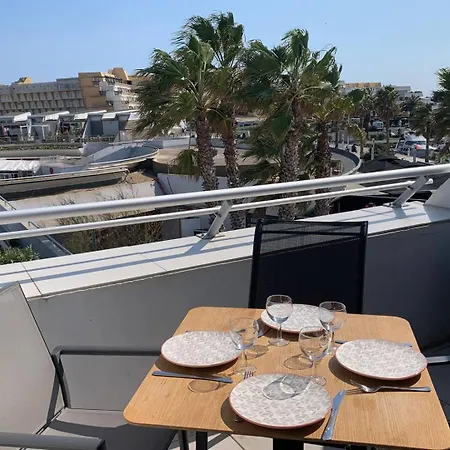 583 Grand 2 Pers Port Ambonne Terrasse Lägenhet Agde