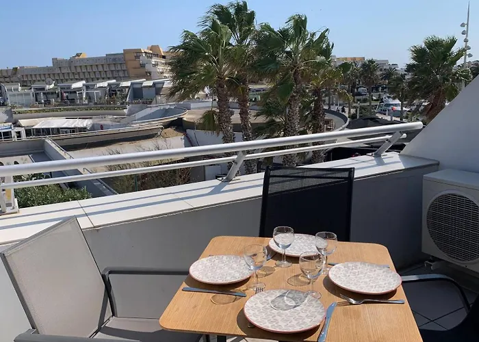 583 Grand 2 Pers Port Ambonne Terrasse Lägenhet Agde
